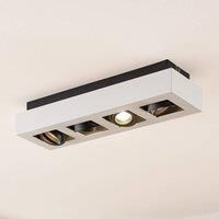 Arcchio Vince ceiling light, 47 x 14 cm in white