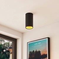 Arcchio Hinka ceiling light, round, 18 cm, black