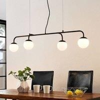 Lucande Rama LED hanging light, glass lampshades