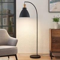 Floor Lamp /'Trebale/' (Scandinavian) in Black Made of Metal for e.g. Living Room & Dining Room (1 Light Source, E27) from Lindby | Standard Lamp