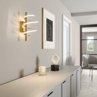 Lucande Milora LED wall light, 40 cm, oak