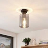 Lindby Kourtney ceiling light, glass lampshade