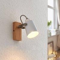 Lindby Wall Light /'Blana/' dimmable (Scandinavian) in Brown Made of Wood for e.g. Living Room & Dining Room (1 Light Source, E14) from Wall Lighting, Wall lamp