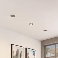 ELC Spotlight Recessed /'Dakarra/' dimmable (Modern) in Silver Made of Metal for e.g. Living Room & Dining Room (1 Light Source, GU10) from high-Voltage Spotlight, Spotlight, recessed Light, Ceiling