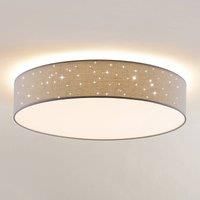Lindby Ellamina LED ceiling lamp, 60 cm light grey
