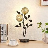 Lucande Evory table lamp, 2-bulb