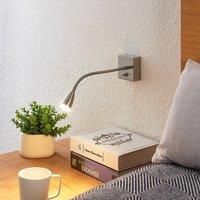 Lindby LED Wall Light /'Jolka/' (Modern) in Silver Made of Metal for e.g. Bedroom (1 Light Source,) from Wall Lighting, Wall lamp