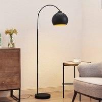 Floor Lamp /'Minali/' (Modern) in Black Made of Metal for e.g. Living Room & Dining Room (1 Light Source, E27) from Lindby | Standard Lamp