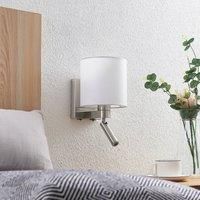 Lucande Brinja wall light with reading light white