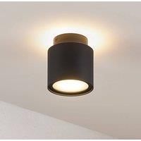 Arcchio Walisa ceiling lamp, frosted glass, black