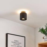 Arcchio Walisa ceiling lamp, round, black