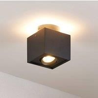 Ceiling Light /'Walisa/' dimmable (Modern) in Black Made of Aluminium for e.g. Living Room & Dining Room (2 Light Sources, GU10) from Arcchio | Ceiling lamp, lamp