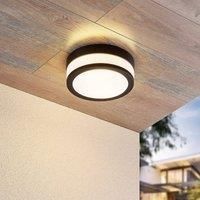 Lindby Flavi bathroom ceiling lamp, 23 cm, black
