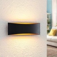Arcchio LED Wall Light /'Danta/' (Modern) in Black Made of Aluminium for e.g. Living Room & Dining Room (1 Light Source,) from Wall Lighting, Wall lamp