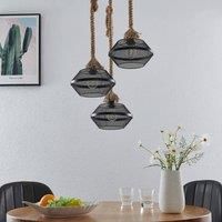 Lindby Rabia hanging light, 3-bulb, bundled