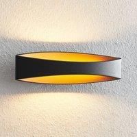 Arcchio Jelle LED wall light, 43.5 cm, black
