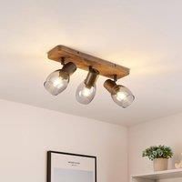 Lindby Ineska downlight, three-bulb, angular