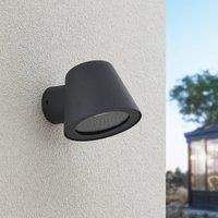 Outdoor Wall Light 'Ileyna' dimmable (modern) in Black made of Aluminium (1 light source, GU10) from Lindby | wall lamp for exterior/interior walls,