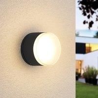 Lindby LED Ceiling Light Outdoor /'Mathea/' (Modern) in Black Made of Aluminium (1 Light Source,) from Outdoor Light