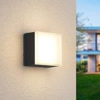 LED Ceiling Light Outdoor /'Mathea/' (Modern) in Black Made of Aluminium (1 Light Source,) from Lindby | Outdoor Light