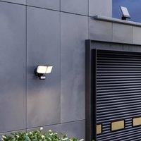 Solar Lights with Sensor /'Omino/' with Motion Detector (Modern) in Black (1 Light Source,) from PRIOS