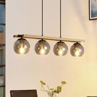 Lindby Philika glass pendant light, four-bulb