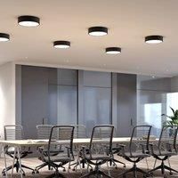 Arcchio Noabelle LED ceiling lamp, black, 40 cm