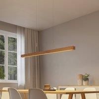 Lindby Alimara LED wooden hanging light, 138 cm