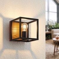 Wall Light /'Miravi/' dimmable (Modern) in Brown Made of Wood for e.g. Living Room & Dining Room (1 Light Source, E27) from Lindby | Wall Lighting, Wall lamp