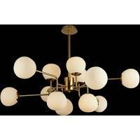 Maytoni Erich chandelier 12-bulb brass/white