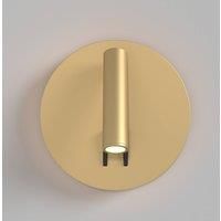 Maytoni LED wall light Ios 176, gold-coloured, round, aluminium