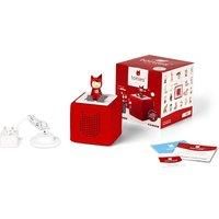 tonies Toniebox Starter Set incl 1 Creative Character, Audio and Music Player Speaker for Audiobooks Songs for Kids Age 3-7, Screenfree, 7 Hours Battery, Easy to Use Toy for Boys and Girls, Red