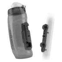 Fidlock Twist 590ml Bike Bottle & Cage Set With Bike Base Clear Trans Black