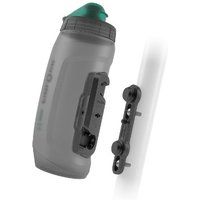 Fidlock Twist Bottle 590 Antibacterial Water Bottle Set + Bike Base Transparent Black/Light Green Dirt Cover