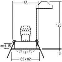 BRUMBERG recessed spotlight Tirrel-S, GU10 socket, chrome