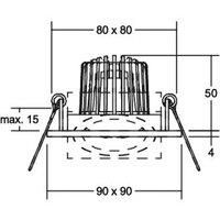 BRUMBERG LED recessed spotlight Abran, aluminium matt, swivel-mounted