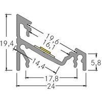 BRUMBERG add-on corner profile, length 2 metres, aluminium