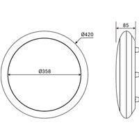 BRUMBERG Gavan LED ceiling light, IP65 white 42cm