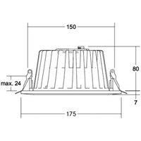 BRUMBERG LED recessed downlight Lydon Midi, white, DALI, 4,000 K