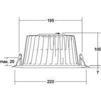 BRUMBERG LED recessed downlight Lydon Maxi, white, DALI, 3,000 K