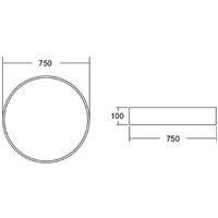 BRUMBERG Biro Circle, 75 cm, on/off, silver, 4,000 K