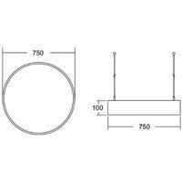 BRUMBERG Biro Circle direct 75 cm, on/off, white, 4000 K