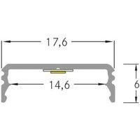 BRUMBERG One LED profile, aluminium, flat, 2 m