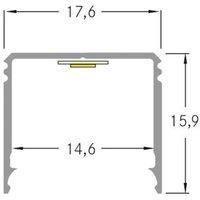 BRUMBERG One LED surface-mounted profile, aluminium, high, 3 metres
