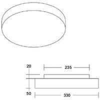 BRUMBERG Celtis Mini ceiling light, E27, chintz, brown-grey