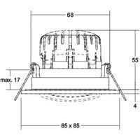 BRUMBERG BB25 IP65 recessed RC driver round nickel