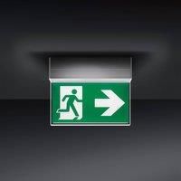 BRUMBERG Rescue Two LED emergency light, angular