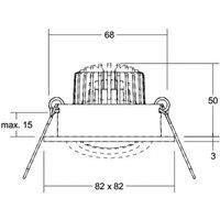 BRUMBERG LED recessed spotlight Tirrel-S, RC, driver round, aluminium matt