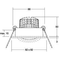 BRUMBERG LED recessed spotlight Tirrel-S, DALI, connection box, chrome