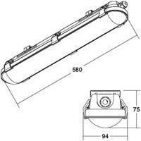 BRUMBERG Humid One Pro LED wraparound light DALI 58cm